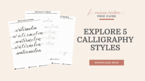 explore 5 calligraphy styles modern calligraphy free beginner guide curious creative