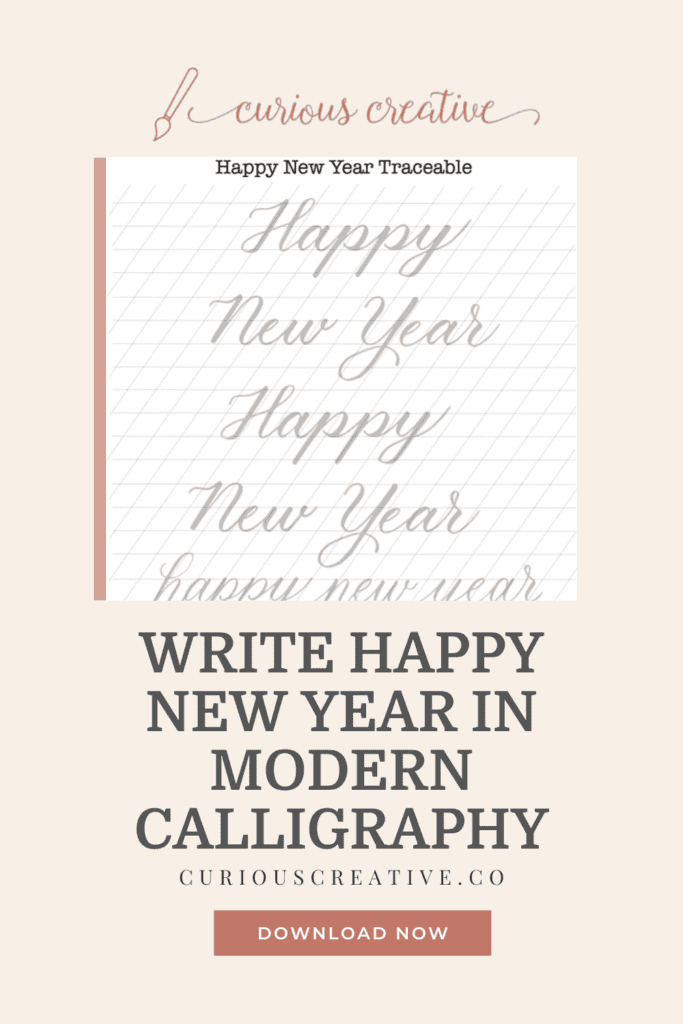 Happy New Year in Modern Calligraphy